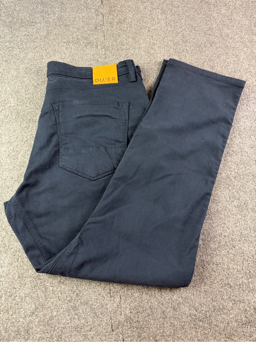 DU/ER N2X Relaxed Taper Mens Stretch Chino Pants Size 36x30 Navy